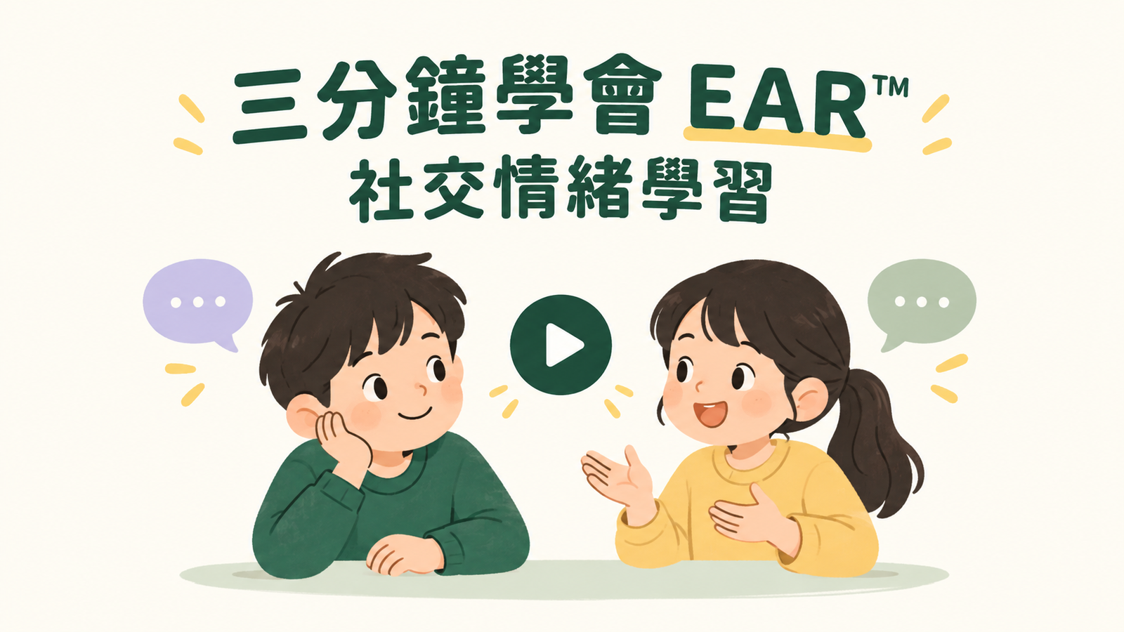 三分鐘學會 EAR™ 社交情緒學習影片